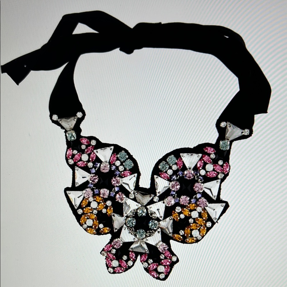 Vera Wang Crystal Bib Statement Necklace